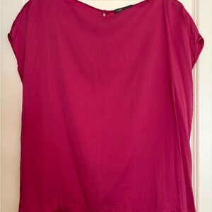Vince Silk Top in Hot Pink
